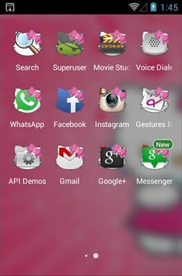 Hello Kitty Pink android theme application menu