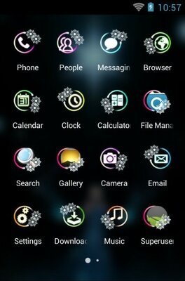 Frozen android theme application menu