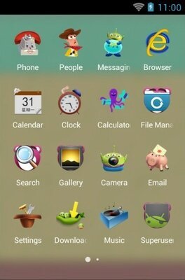 Toy Story android theme application menu