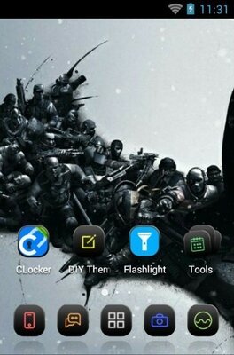 The Dark Knight android theme home screen