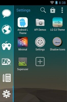 LG G3 android theme application menu
