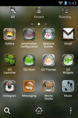 Dryad android theme application menu