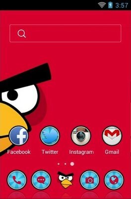 Angry Birds android theme home screen