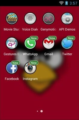 Angry Birds android theme application menu