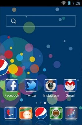 Pepsi android theme home screen