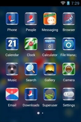 Pepsi android theme application menu