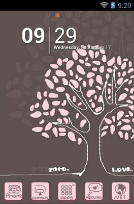 android theme 'Love Tree'