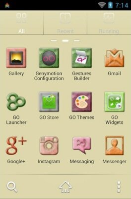 Toony android theme application menu