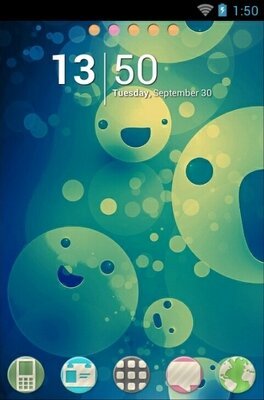 android theme 'Water Emote Blue'