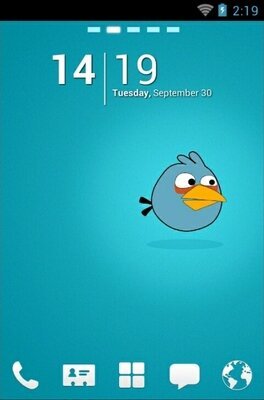 android theme 'Angry Birds Blue'