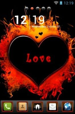 android theme 'Love On Fire'