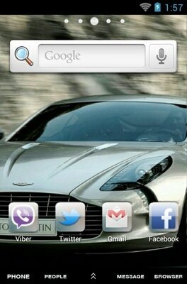 Aston Martin android theme home screen