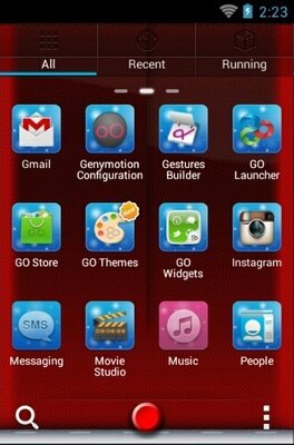 Ferrari android theme application menu