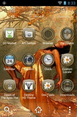 Autumn android theme application menu