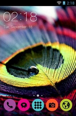 android theme 'Colourful Feathers'