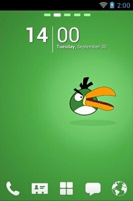 android theme 'Angry Birds Green'