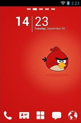 android theme 'Angry Birds Red'