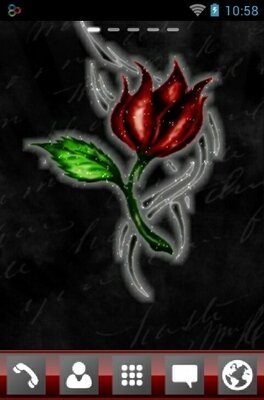 android theme 'Tattoo Rose'